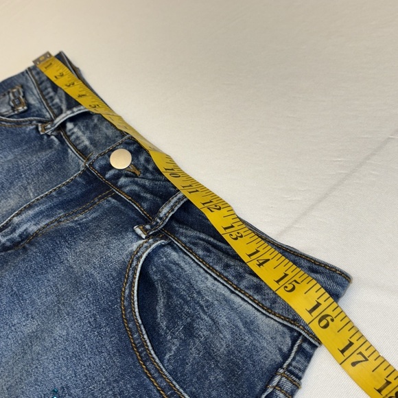 Juliette jeans tapered to ankle embellishments down both legs high rise Size 8 - Picture 4 of 8